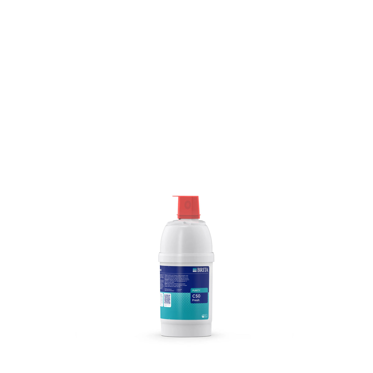 Filtro de agua BRITA PURITY C50 Fresh sobre fondo blanco